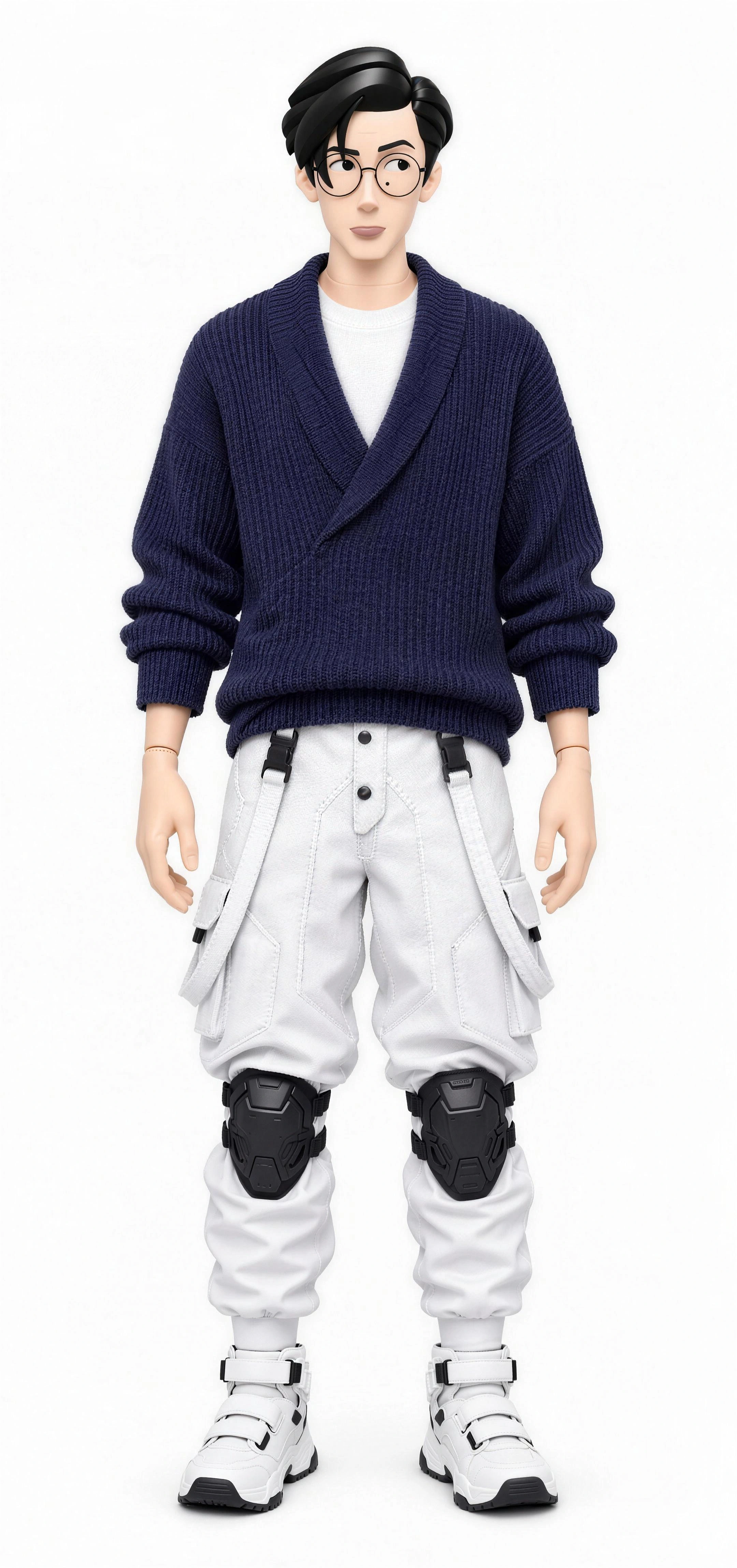 Stylised full-body portrait of Gil Ng